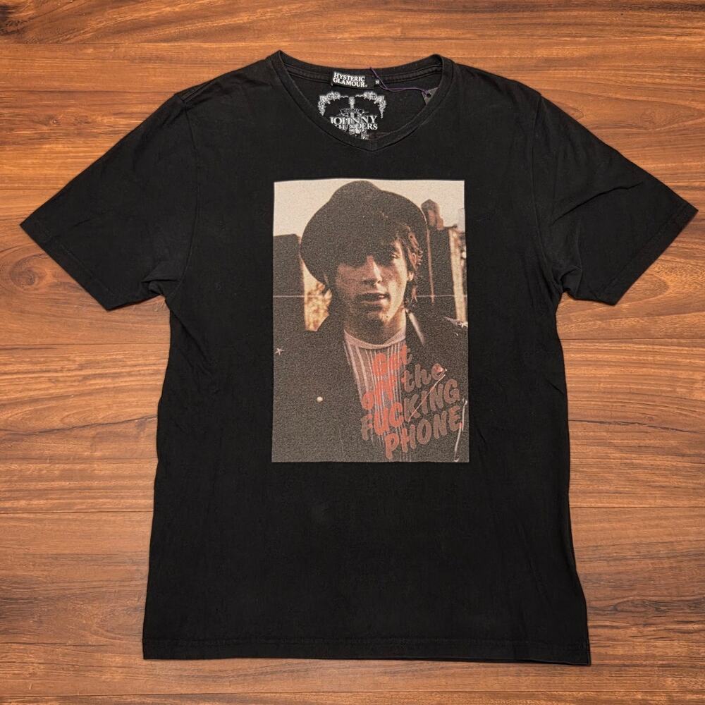 M Hysteric Glamour Tee Johnny Thunder Concert BLACK